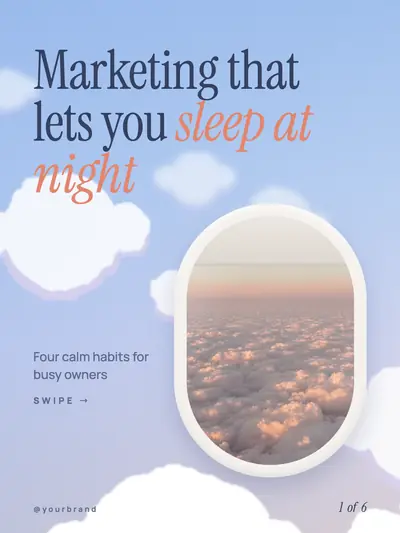 Clouds style cover slide: dreamy sky and soft clouds