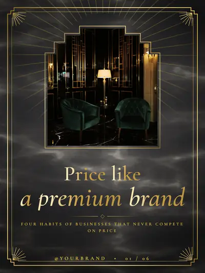 Millionaire style cover slide: black and gold art deco
