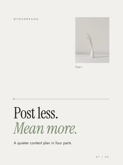 Minimal style cover slide: lots of white space and one fine line