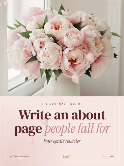 Rose style cover slide: soft florals and drifting petals