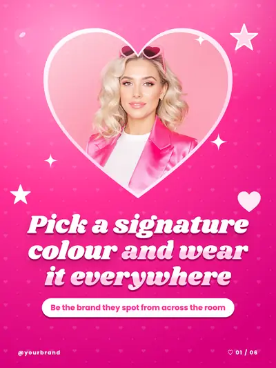 Pink Glam style cover slide: hot pink gloss and sparkles